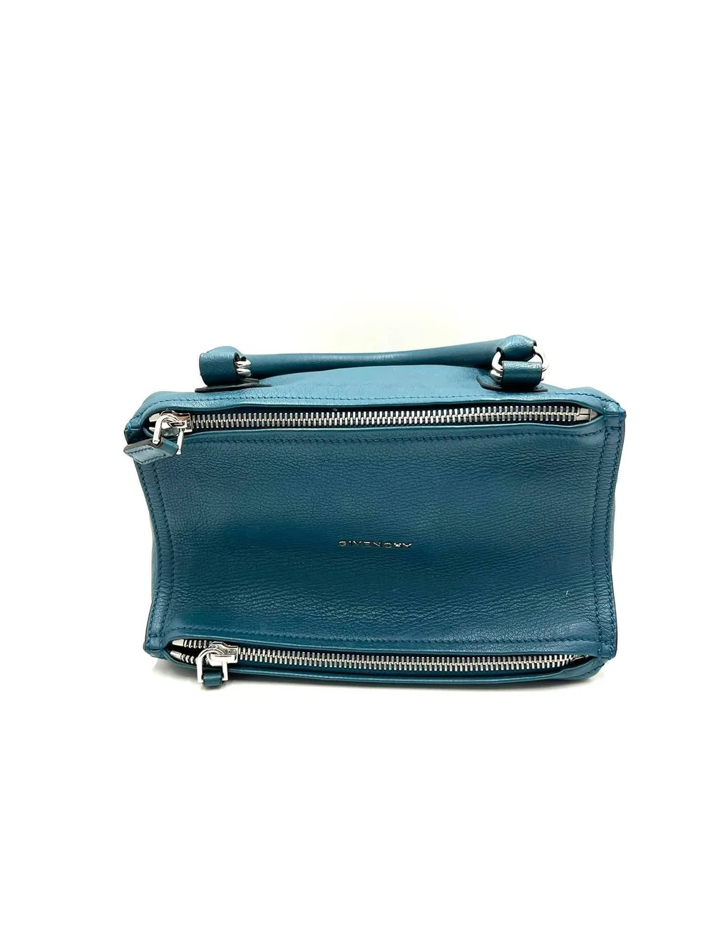 Givenchy Teal Leather Top-Handle Bag